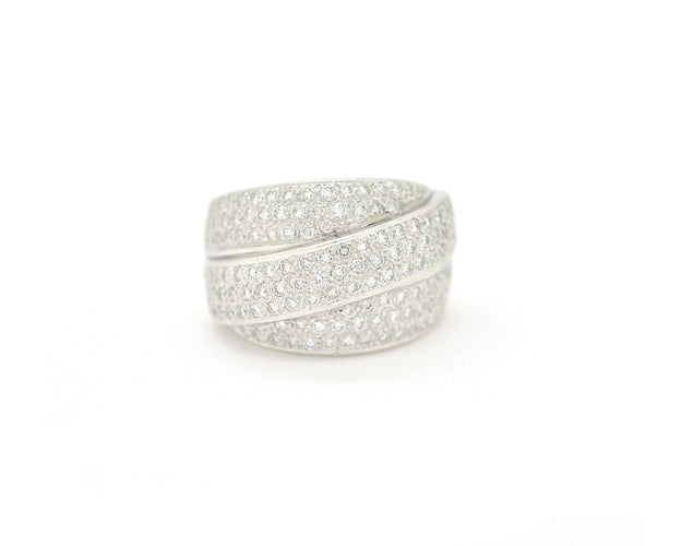 Bague 56 Bague bandeau avec diamants de 1,40 ct 58 Facettes