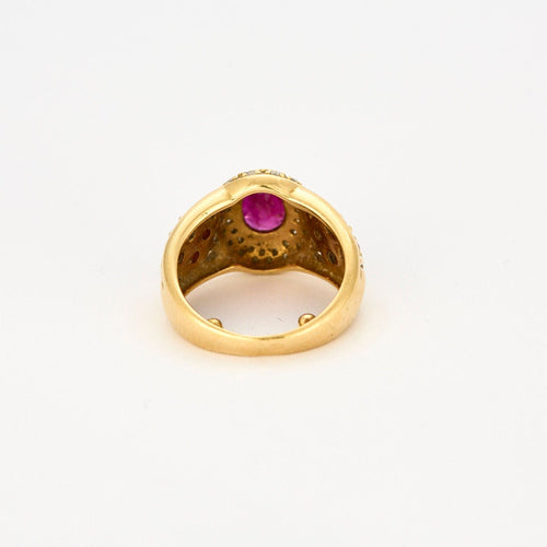 Bague 49 Bague Chevalière rubis, diamants 58 Facettes LP990/13