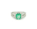 Bague Bague avec diamants latéraux et émeraude 58 Facettes