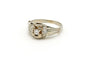 Bague 56 Bague Art Déco en or blanc sertie de diamants 58 Facettes 19785
