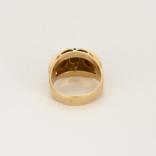 Bague 55,5 Bague or jaune, platine et diamants 58 Facettes HOU5529