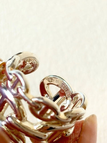Bague 52 HERMÈS - Bague Chaîne d'ancre enchaînée Argent 58 Facettes WC-2025-1577