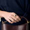 Bague 54,5 Bague en or jaune, saphir et diamants 58 Facettes ALB1953