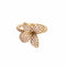 Bague 52 Bague fleur en Or jaune et pierres roses 58 Facettes LAN1471