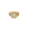 Bague en or jaune 18K et de platine
