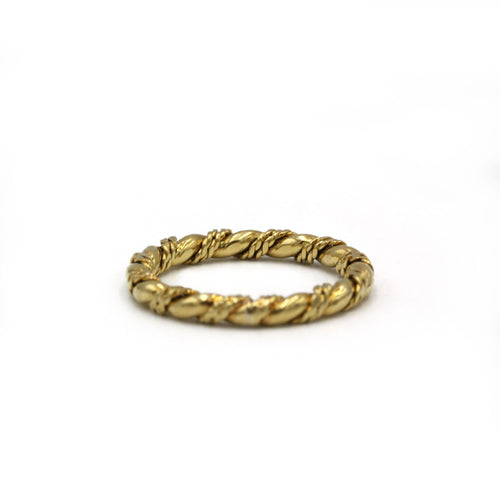 Bague 54 Bague torsadée - Or jaune 58 Facettes 250197R