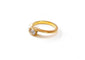 Bague 53 Solitaire design or jaune et diamant 58 Facettes Solo envol.1431