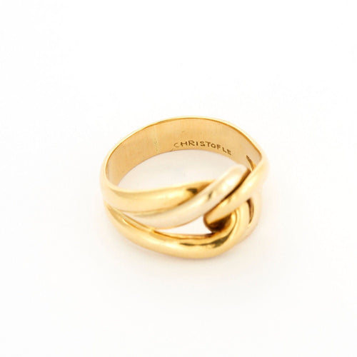 Bague 55 CHRISTOLFE - Bague or jaune lien 58 Facettes