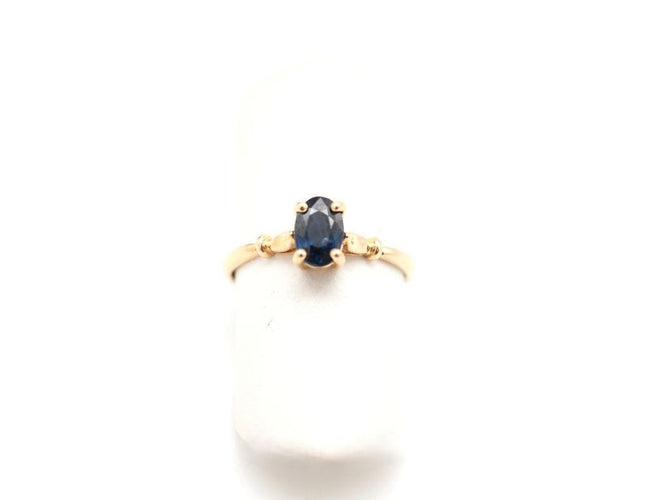 Bague 49 Bague or jaune et saphir 58 Facettes
