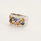 Bague 52 Bague TUTTI FRUTTI or blanc saphirs de couleurs 58 Facettes LP1114/13