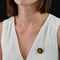 Broche Broche ancienne or et pâte de verre 58 Facettes 15-457