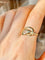 Bague 56 Bague ancienne en or jaune 18k et diamant en forme de serpent 58 Facettes