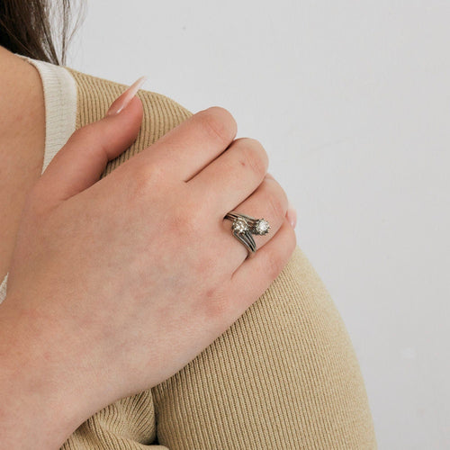 Bague 53 Bague or gris toi et moi diamants 58 Facettes 23/373
