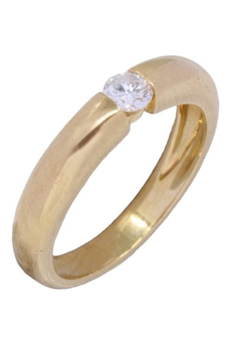 Bague 52 Solitaire diamant or jaune 58 Facettes 083721