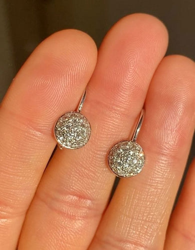 Boucles d'oreilles Boucles d'oreilles or blanc diamants 58 Facettes