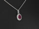 Pendentif Pendentif en or blanc serti de diamants et de rubis 58 Facettes 2017