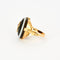 Bague 55 Bague agathe, or jaune et diamants 58 Facettes GU155