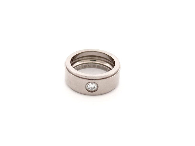 Bague 50 bague CARTIER fortune 1 diamant solitaire 0.17ct t50 en or blanc 18k 12.4gr 58 Facettes 265455