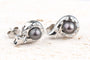 Boucles d'oreilles Boucles d’oreilles perles de Tahiti 6,11 mm & diamants 0,41 ct en or jaune 58 Facettes BO46420-107
