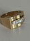 Bague 61 Bague Tank Or Jaune Platine Diamants 58 Facettes LOT 6129