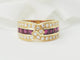 Bague 53 Bague en or jaune, diamants et rubis 58 Facettes 33456