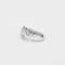 Bague 54 Bague or blanc saphir bleu diamants 58 Facettes