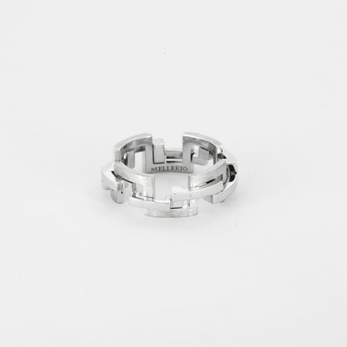 Bague 50 MELLERIO - Graphic - bague or blanc et diamants 58 Facettes J1WG470-DD50