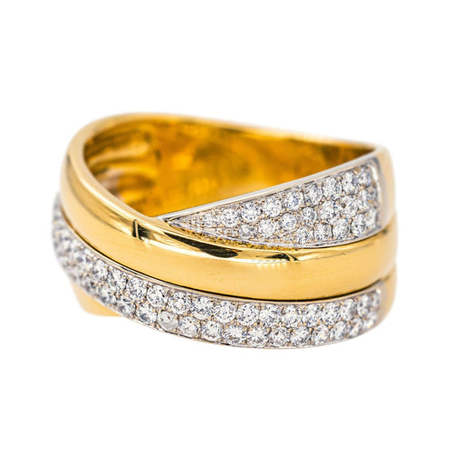 Bague 55 Bague  Bandeau  Or jaune Diamant 58 Facettes 3655469CN