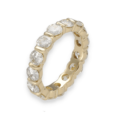 Bague 50 Alliance en or jaune diamants 58 Facettes