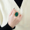 Bague Bague or jaune chrysopase 58 Facettes LP968/14