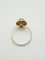 Bague 59 Bague en or jaune sertie d'un saphir bleu foncé et d'un halo de diamants. 58 Facettes 50355