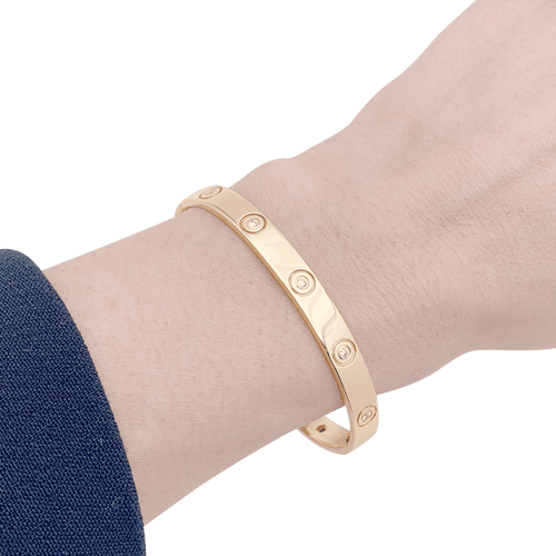 Bracelet Bracelet Cartier "Love" or jaune, diamants. 58 Facettes 34117