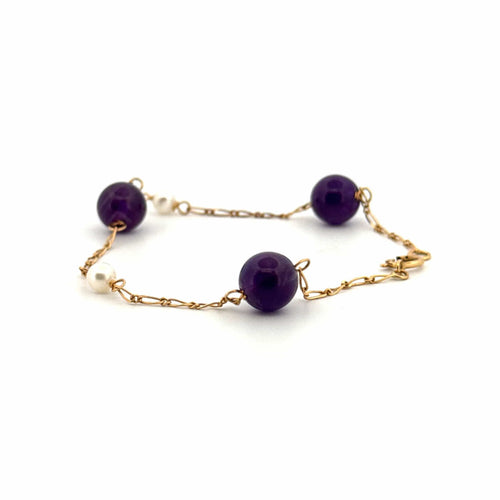 Bracelet Bracelet Or jaune et améthyste 58 Facettes BRA-GS34788-2