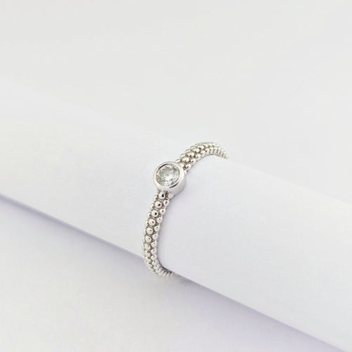 Bague 51 Mauboussin - Solitaire Goutte de jour en Or Blanc 58 Facettes 32038