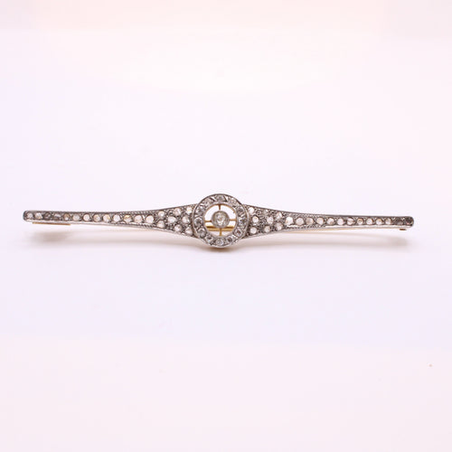 Broche Broche Art Déco diamants sur deux ors 58 Facettes