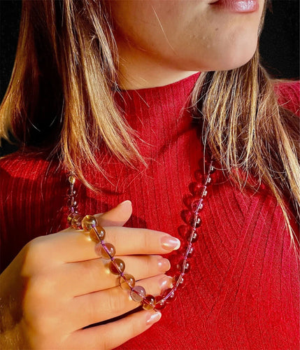 Collier Collier en quartz améthyste et citrine 58 Facettes