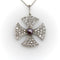 Collier Collier en platine, style édouardien, orné d'une croix de Malte et de diamants, avec une perle noire centrale. 58 Facettes A2001Z