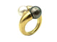 Bague 51 CARTIER. Bague "Toi et Moi" en or jaune 18K et perles 58 Facettes