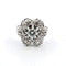 Bague 48 Anello en or blanc 18k et diamants 58 Facettes
