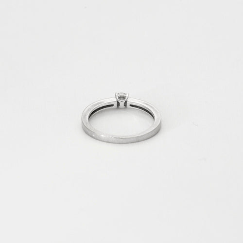 Bague 52,5 Solitaire or blanc et diamants 58 Facettes ROD3416