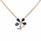 Collier Collier ancien trèfle à quatre feuilles saphirs et diamants 58 Facettes 25-034