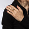 Bague papillon vintage en or jaune 14 carats avec diamant et pierre précieuse de 6,5 mm
