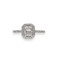 Bague 51-52 Solitaire Or Gris 18k – Diamant Central 0,70 Ct E-SI2 (Certificat LFG) – Entourage 0,50 Ct G-VS – Taille 51/52 58 Facettes FB11028