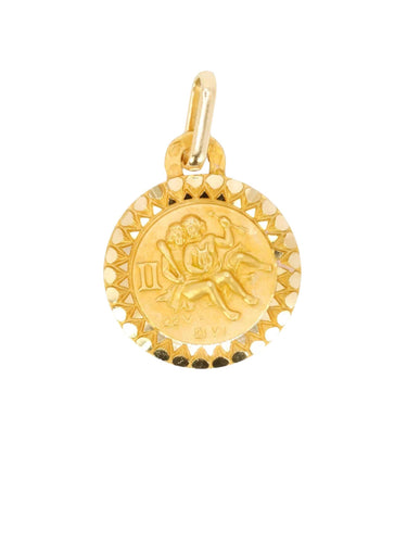 Pendentif PERROUD Pendentif vintage signe du zodiaque Gémeaux or jaune 58 Facettes 1099.25