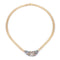 Collier Collier Double léopard en pierres précieuses, Vintage, or 14 carats, 15 pouces, ras du cou, bijoux fins pour animaux 58 Facettes G12164