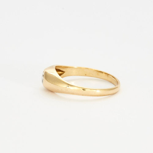 Bague 51 Bague Jonc Anglais Diamant Or Jaune 58 Facettes