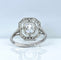 Bague 49 Bague platine Art Déco diamant coussin 1,51 carat 58 Facettes AB605