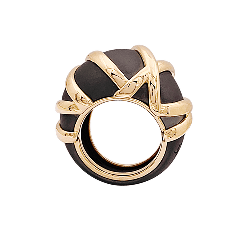Bague 56 Bague Pomellato "Titanio" or rose, titane. 58 Facettes 34336
