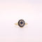 Bague 52 Bague Marguerite Ronde Saphir et Diamants or jaune 58 Facettes