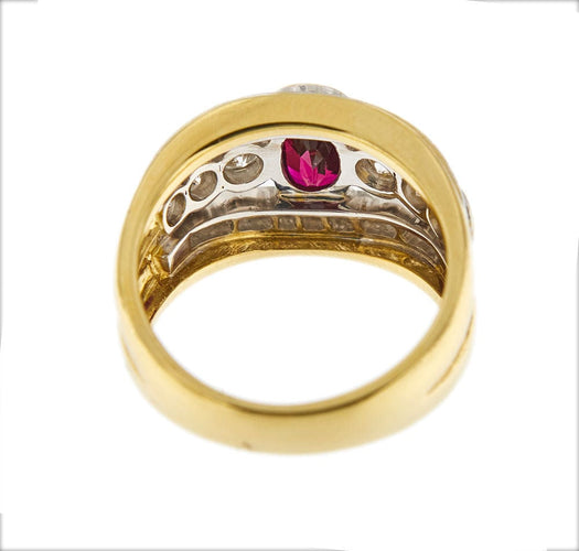 Bague 55 Bague bandeau rubis diamants 58 Facettes 30811